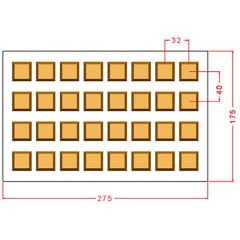 Square Praline Chocolate Mould No: 1115