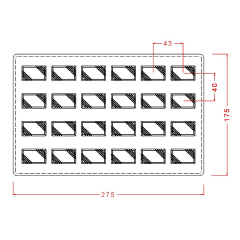 Rectangular   Praline   Chocolate   Mould   No:   716