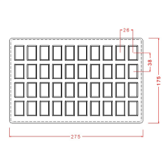 Rectangular   Praline   Chocolate   Mould   No:   715