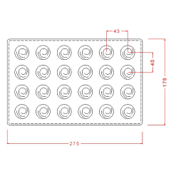 Round   Praline   With   Swirl   Top   Chocolate   Mould   No:   714