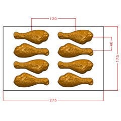 30 g. Chicken Drumstick Chocolate Mould No: 1124