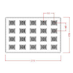 Rectangular   Praline   Chocolate   Mould   No:   710