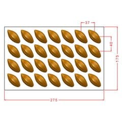 Cocoa   Pod    Praline   Chocolate   Mould   No: 1125