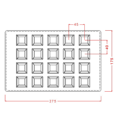 Kare Spesiyal Çikolata Kalıbı No: 703