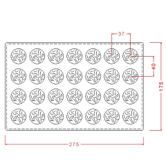 Round   Praline   Chocolate   Mould   No:   702