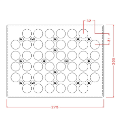 Double   Moulds   Striped   Cup   Chocolate   Mould   No:   696