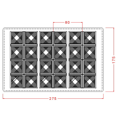8 Tepeli Tablet Çikolata Kalıbı No: 695