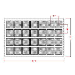 Square   Caraques   Chocolate   Mould   No:   693