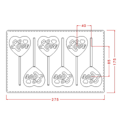 Heart   Lollypop   Chocolate   Mould   No:   691