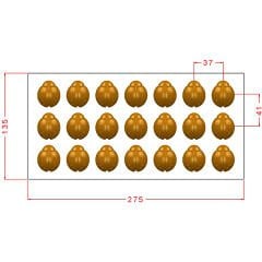 Ladybug Praline Chocolate Mould No: 1050