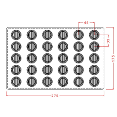 Striped   Cup   Chocolate   Mould   No:   686