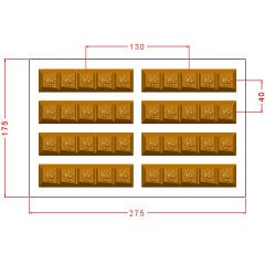 Çiçekli Bar Çikolata Kalıbı No: 1053