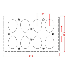 Mıknatıslı Yumurta Çikolata Kalıbı No: 674