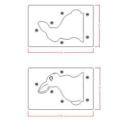 Rabbits   Double   Mould   Chocolate   Mould   No:   673