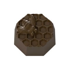 Honeycomb   With   Bee   Praline   Chocolate   Mould   No:   670