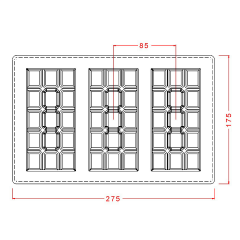 15-Piece   Break   Up   Bar   Chocolate   Mould   No:   666