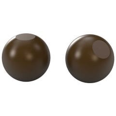 Sphere   Mold   –   Smooth   Open   Top   Double   Magnetic   Chocolate   Mould   (.99″)   No:   665