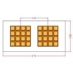 16 Gözlü Kare Tablet Çikolata Kalıbı No: 1134