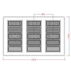 5-Piece   Break   Up   Bar   Chocolate   Mould   No:   654
