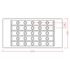 6 Tepeli Bar Çikolata Kalıbı No: 653