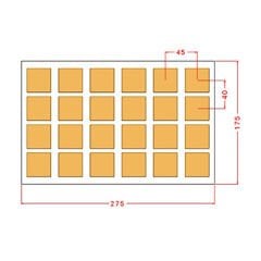 Plain Square Praline Chocolate Mould No: 1137