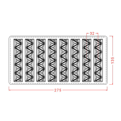 Geometric   Bar   Chocolate   Mould   No:   643