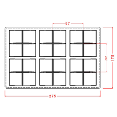 4-Piece   Break   Up   Square   Chocolate   Mould   No:   644