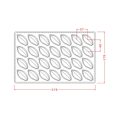 Cocoa   Pod   Praline   Chocolate   Mould   No:   639