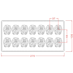 Owl   Chocolate   Mould   No:   637
