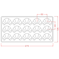 Croissant   Chocolate   Mould   No:   636