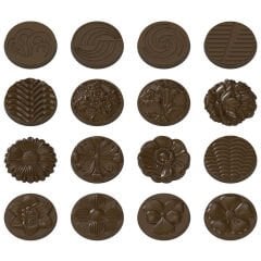 Assorted   Flower   Disc   Chocolate   Mould   No:   625