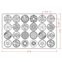 Assorted   Flower   Disc   Chocolate   Mould   No:   625