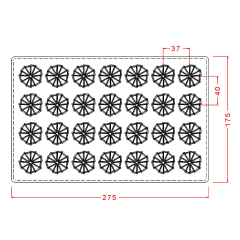 Round   Praline   Chocolate   Mould   No:   624