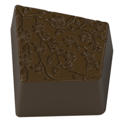 Trapezoid Praline With Flower Chocolate Mould No: 1165
