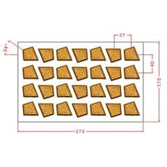 Trapezoid Praline With Flower Chocolate Mould No: 1165