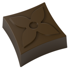 Square Praline With Flower Chocolate Mould No: 1166