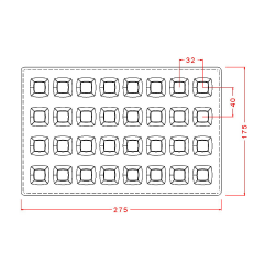 Square   With   Indent   Praline   Chocolate   Mould   No:   616