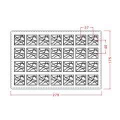 Square   With   Design   Chocolate   Mould   No:   612