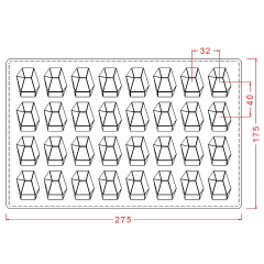 Geometric   Praline   Chocolate   Mould   No:   611