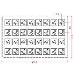 Square   With   Texture   Chocolate   Mould   No:   605