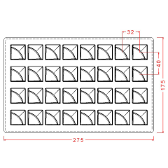 Square   Pralines   Chocolate   Mould   No:   597