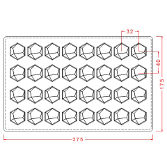Hexagon   Praline   Chocolate   Mould   No:   594