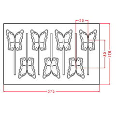 Butterfly Lollypop Chocolate Mould No: 1191