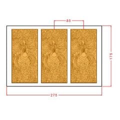 Desenli Tablet Çikolata Kalıbı No: 1193