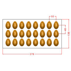 Bunny Figure Egg Chocolate Mould No: 1194