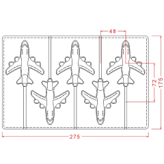 Airplane   Lollypop   Chocolate   Mould   No:   590