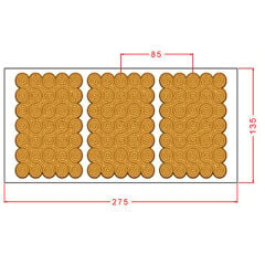 Spiral Desenli Tablet Çikolata Kalıbı No. 1197