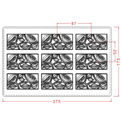 Cocoa   Bean   Break   Up   Bar   Chocolate   Mould   No:   587