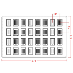 Rectangular   Chocolate   Praline   Chocolate   Mould   No:   583