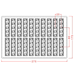 5 Tepeli Bar Çikolata Kalıbı No: 582